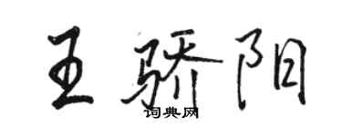 骆恒光王骄阳行书个性签名怎么写