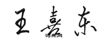 骆恒光王喜东行书个性签名怎么写