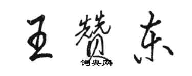 骆恒光王赞东行书个性签名怎么写