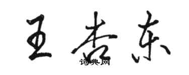 骆恒光王杏东行书个性签名怎么写