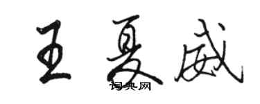 骆恒光王夏威行书个性签名怎么写