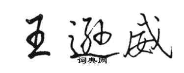 骆恒光王逊威行书个性签名怎么写