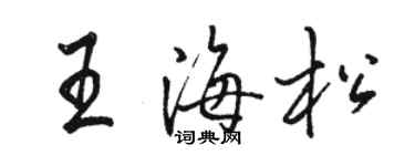 骆恒光王海松行书个性签名怎么写
