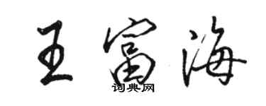 骆恒光王富海行书个性签名怎么写
