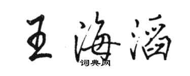骆恒光王海滔行书个性签名怎么写