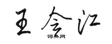 骆恒光王会江行书个性签名怎么写