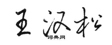 骆恒光王汉松行书个性签名怎么写