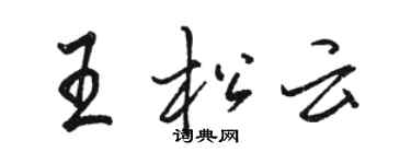 骆恒光王松云行书个性签名怎么写
