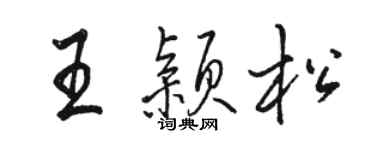 骆恒光王颖松行书个性签名怎么写