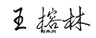 骆恒光王榕林行书个性签名怎么写
