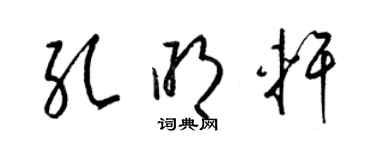 梁锦英孔明轩草书个性签名怎么写