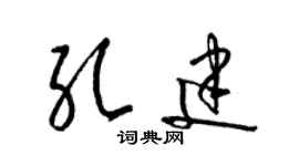 梁锦英孔建草书个性签名怎么写