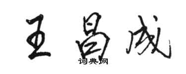 骆恒光王昌成行书个性签名怎么写