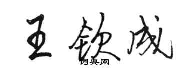 骆恒光王钦成行书个性签名怎么写