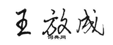 骆恒光王放成行书个性签名怎么写