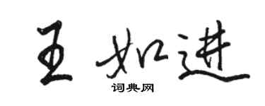 骆恒光王如进行书个性签名怎么写