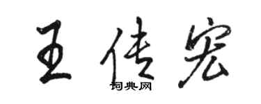 骆恒光王传宏行书个性签名怎么写