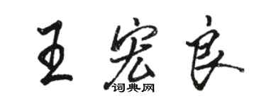 骆恒光王宏良行书个性签名怎么写