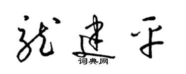 梁锦英龙建平草书个性签名怎么写