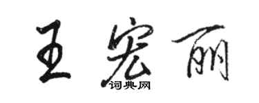 骆恒光王宏丽行书个性签名怎么写