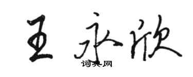 骆恒光王永欣行书个性签名怎么写