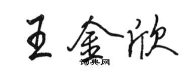 骆恒光王金欣行书个性签名怎么写