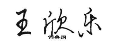 骆恒光王欣乐行书个性签名怎么写