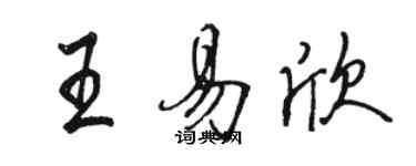 骆恒光王易欣行书个性签名怎么写