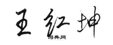 骆恒光王红坤行书个性签名怎么写