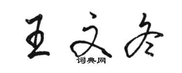 骆恒光王文冬行书个性签名怎么写