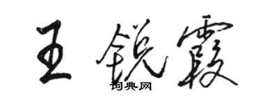 骆恒光王锐霞行书个性签名怎么写