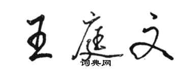 骆恒光王庭文行书个性签名怎么写
