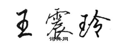 骆恒光王震玲行书个性签名怎么写