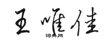 骆恒光王唯佳行书个性签名怎么写