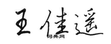 骆恒光王佳遥行书个性签名怎么写