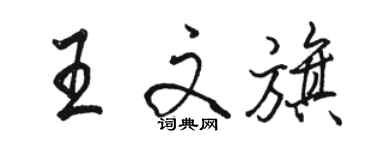 骆恒光王文旗行书个性签名怎么写