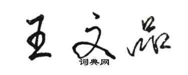 骆恒光王文品行书个性签名怎么写