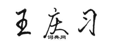 骆恒光王庆习行书个性签名怎么写