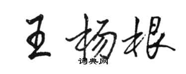 骆恒光王杨根行书个性签名怎么写