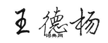 骆恒光王德杨行书个性签名怎么写