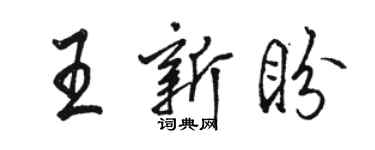 骆恒光王新盼行书个性签名怎么写