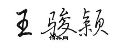 骆恒光王骏颖行书个性签名怎么写