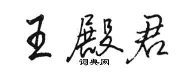 骆恒光王殿君行书个性签名怎么写
