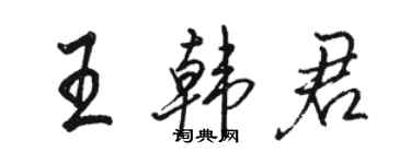 骆恒光王韩君行书个性签名怎么写