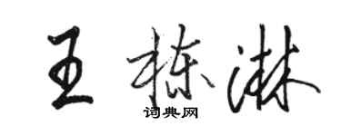 骆恒光王栋淋行书个性签名怎么写