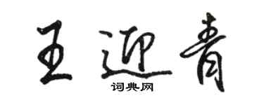 骆恒光王迎青行书个性签名怎么写