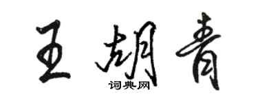 骆恒光王胡青行书个性签名怎么写