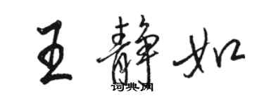 骆恒光王静如行书个性签名怎么写