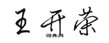 骆恒光王开荣行书个性签名怎么写