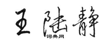 骆恒光王陆静行书个性签名怎么写